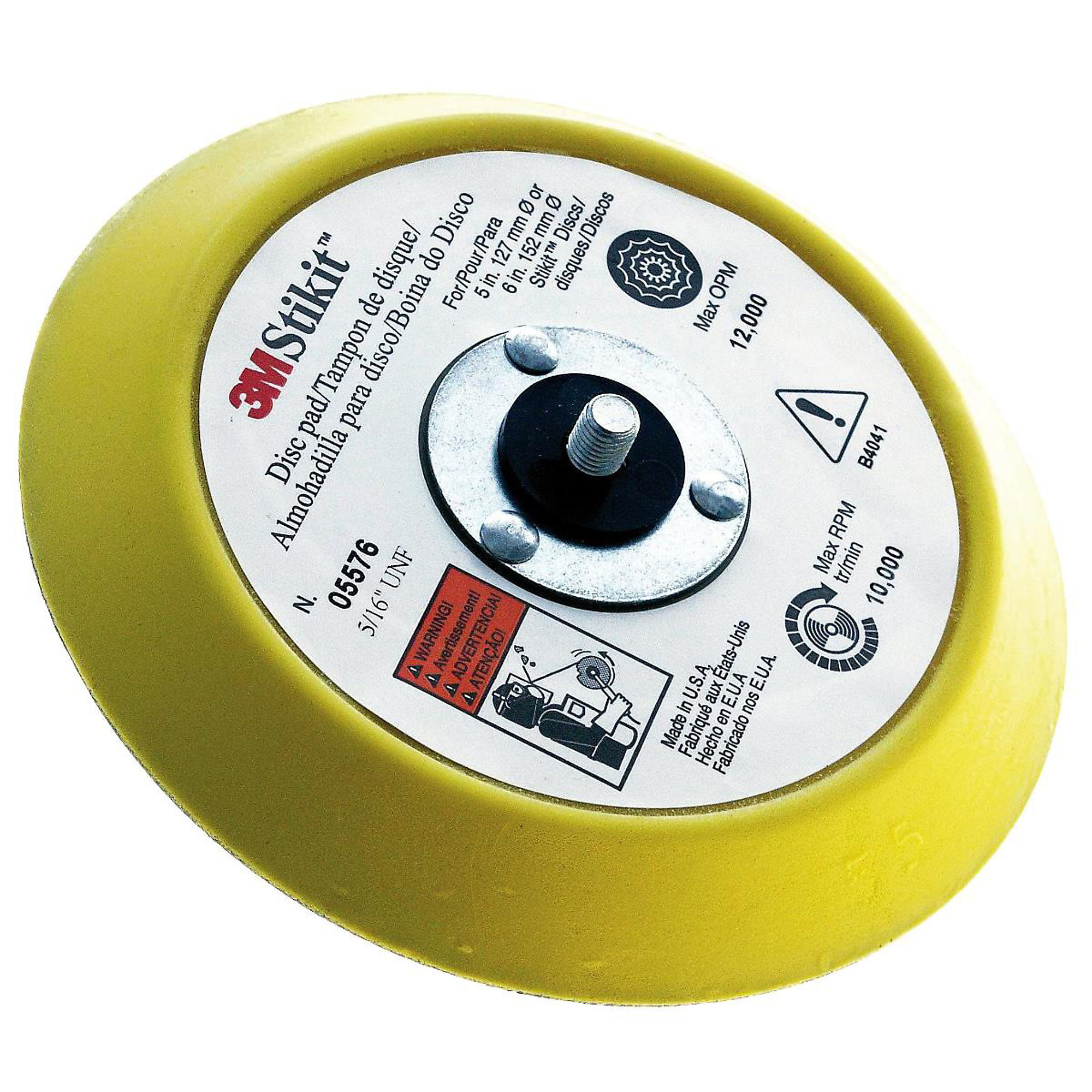 3M Disc Pad Stikit — 6in., Vinyl Face, 7000 RPM, 0.35 Lb., Model# MMM5576